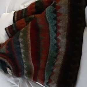 Waliki  Alpaca Multicolor Crewneck Sweater Sz L Bolivia